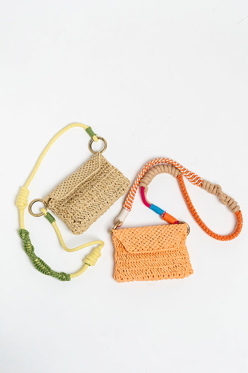 One 'O' Eight Knots Glee Raffia Mini Bag