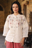 Dharan "Samara Top" Beige Embroidered Top