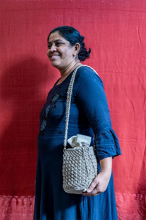 On-The-Go Hand-Knotted Bucket Bag