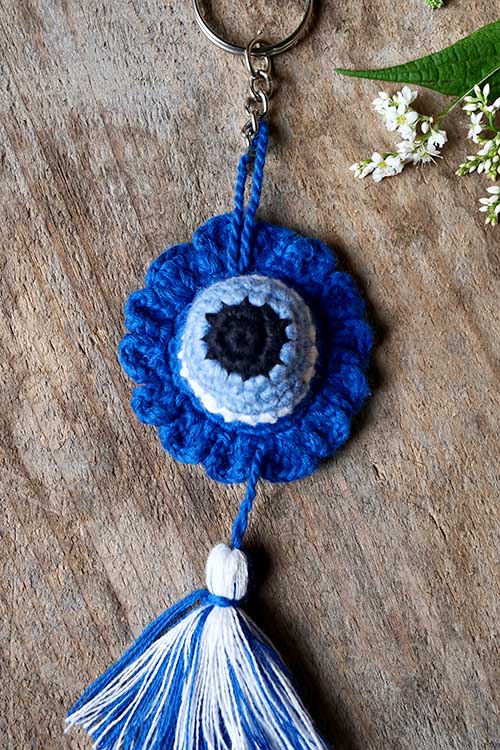 Himalayan Blooms Hand Made Crochet Soft Toys -  Evil Eye Single Bunting