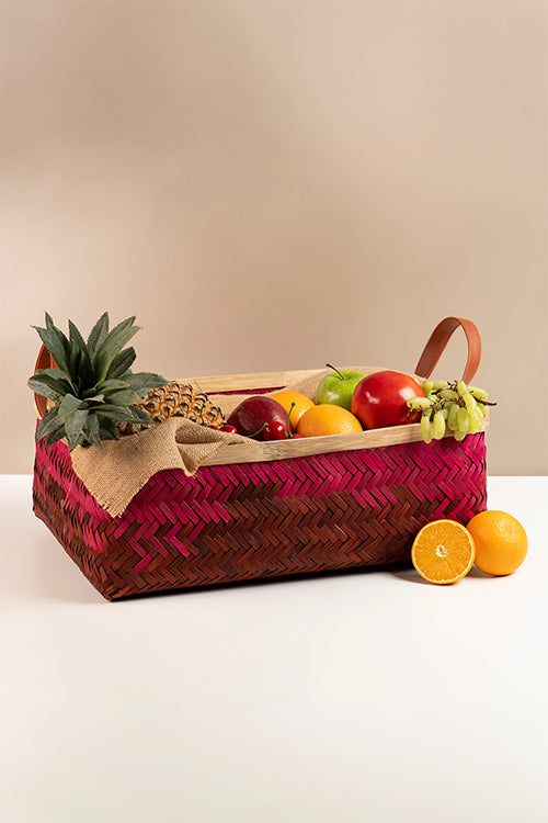 Greenkraftblush Handcrafted Bamboo Tray - Set Of 2