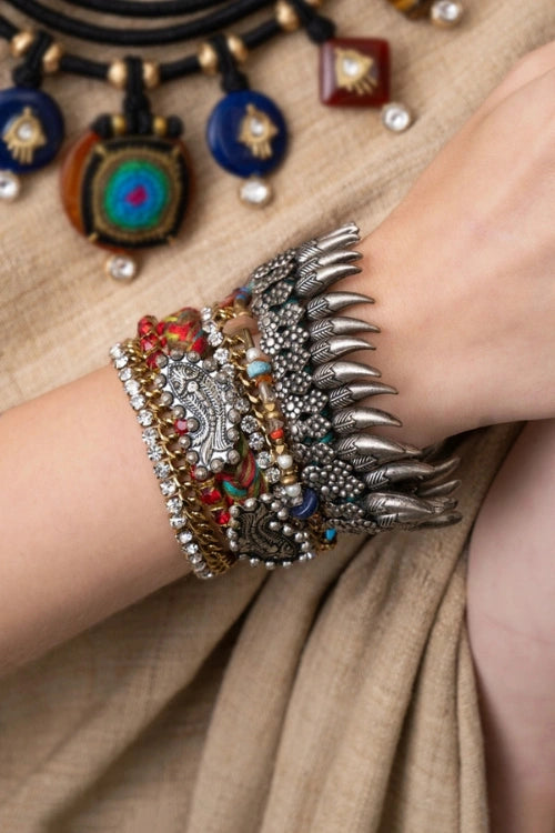 Mayabazaar "Statement" Crochet Bracelet Feroz