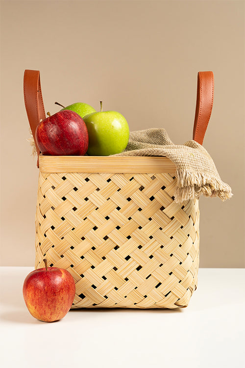 Greenkrafteira Handcrafted Bamboo Basket - Set Of 2