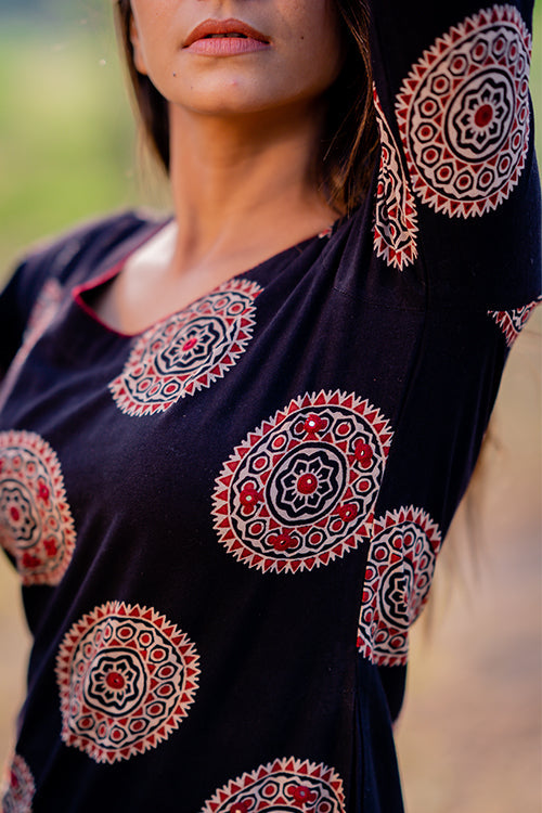 Okhai 'Reiki' Cotton Hand Block Print Dress