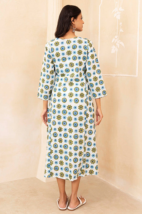 Shuddhi White Pleated Dress