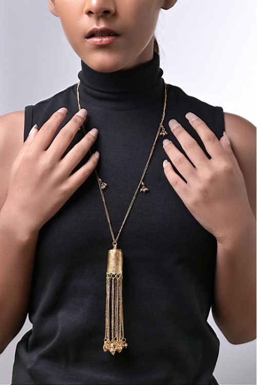 Miharu Royal Filigree Brass Necklace