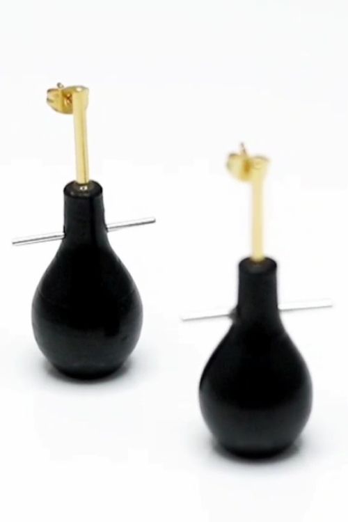 'Kabbish 'Surahi Minimal Gift Set' Black Pottery