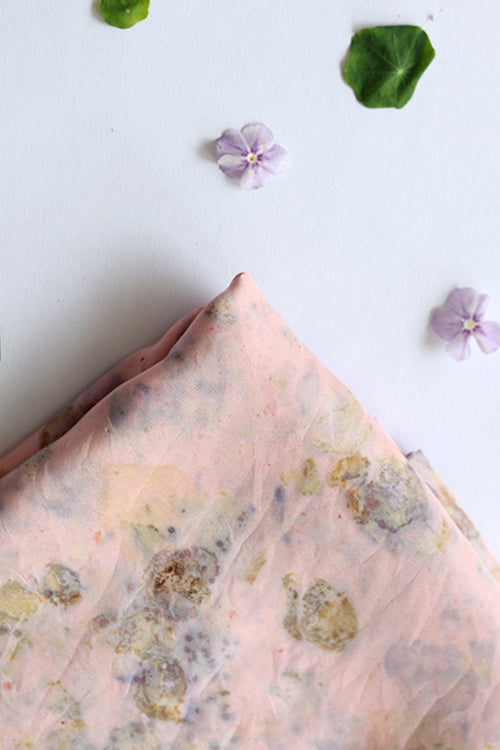 Mulya "Palash" Eco Printed Habutai Silk Yardage