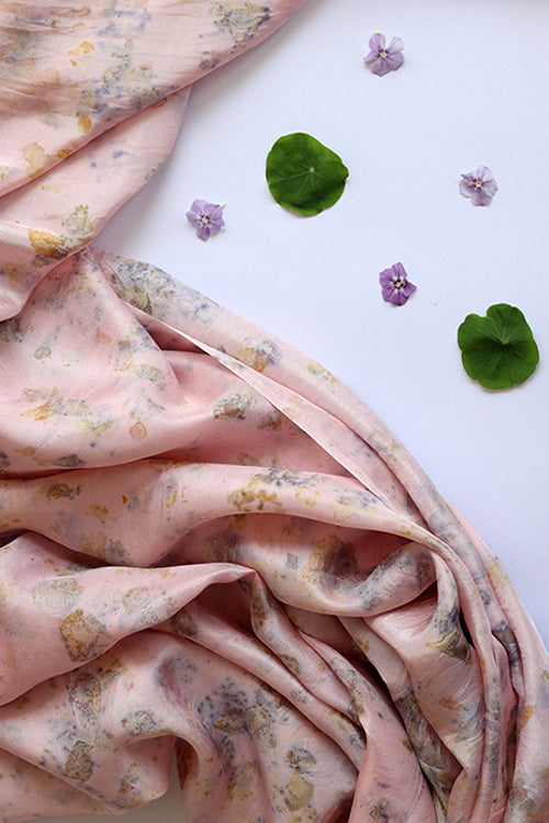 Mulya "Palash" Eco Printed Habutai Silk Yardage