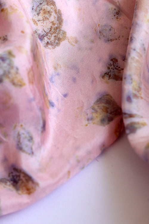 Mulya "Palash" Eco Printed Habutai Silk Yardage