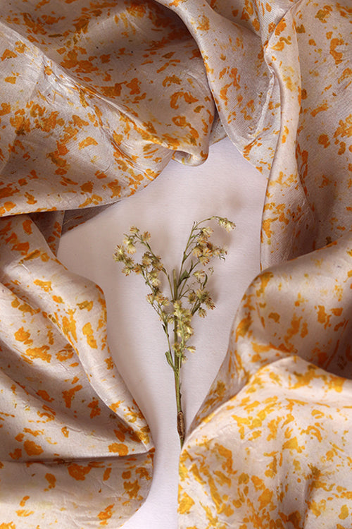 Mulya "Dahelia" Eco Printed Habutai Silk Yardage