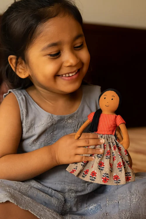 The Good Doll Nilah'S Elder Sister Malai 12 Inch Girl Doll In Classic Grey