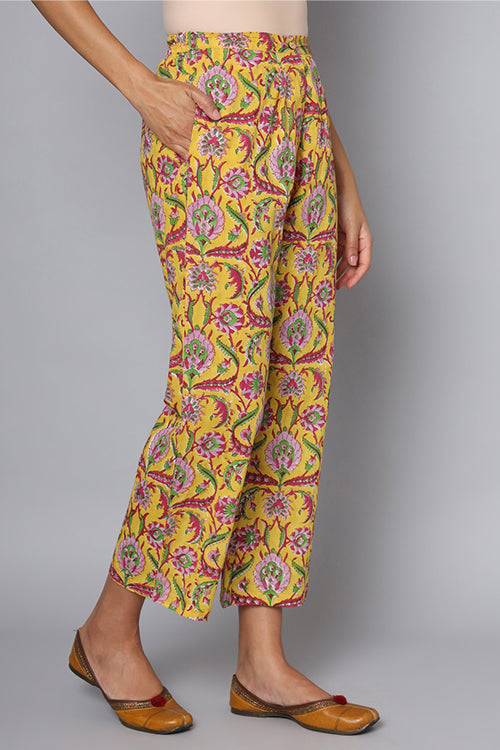 Shuddhi Yellow And Pink Cord Set