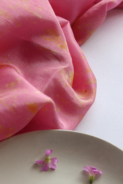 Mulya "Jasmine" Eco Printed Habutai Silk Yardage