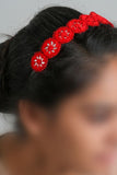 Antarang- Red Hair Band. 100%Cotton, Valentine Special.  Hand Made By Divyang Rural Women.