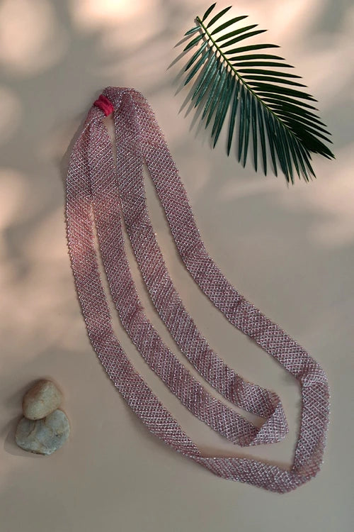 Antarang- Bead Work- Radhika Gulabi Haar [Long Nekpiece]