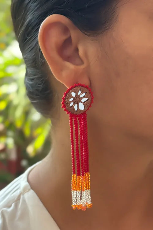 Antarang- Jil-Mil Earrings- Light Brown