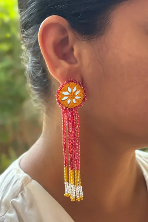 Antarang- Jil-Mil Earrings- Yellow