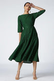 Okhai 'Emerald' Embroidered Cotton Dress