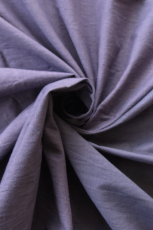 Moralfibre 100% Cotton Handspun Purple Ash Plain Dyed Fabric