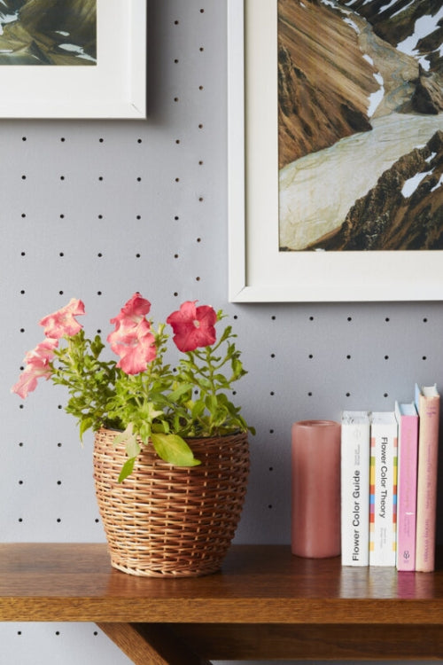 Wicker Table Planter - Brown