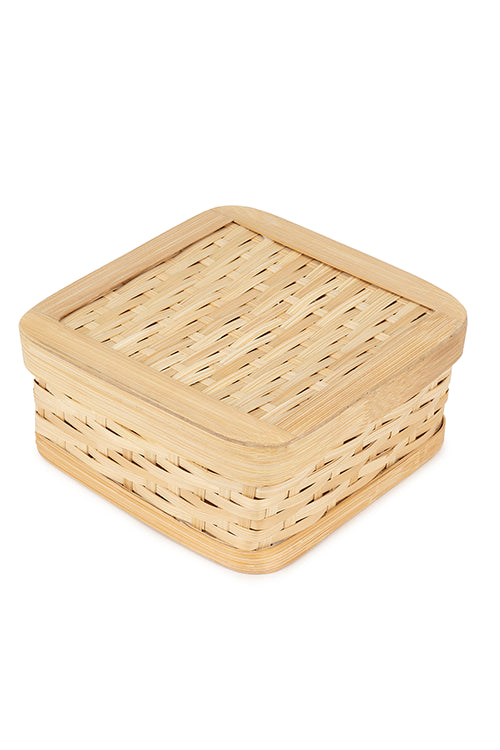 Greenkraftsora Handcrafted Bamboo Square Box - Set Of 3