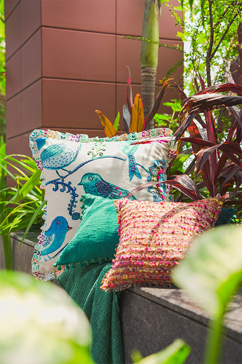 Onset Homes Bird Of Paradise Cushion Cover-Turquoise-20X20