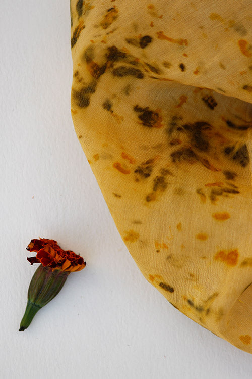 Mulya "GIHA" Eco Printed Cotton Silk Yardage