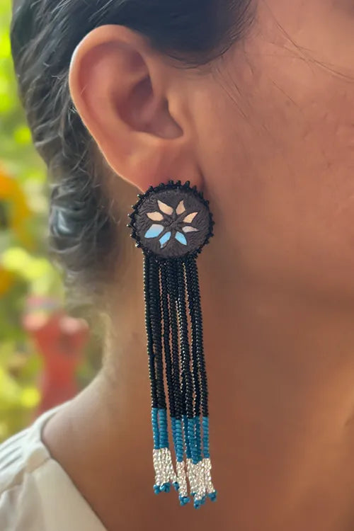 Antarang- Jil-Mil Earrings- Dark Grey