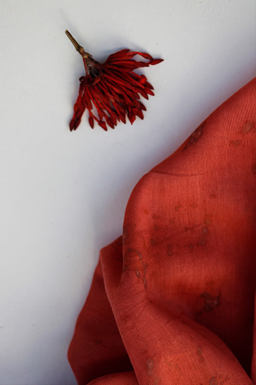 Mulya "SURKH" Eco Printed Cotton Silk Yardage