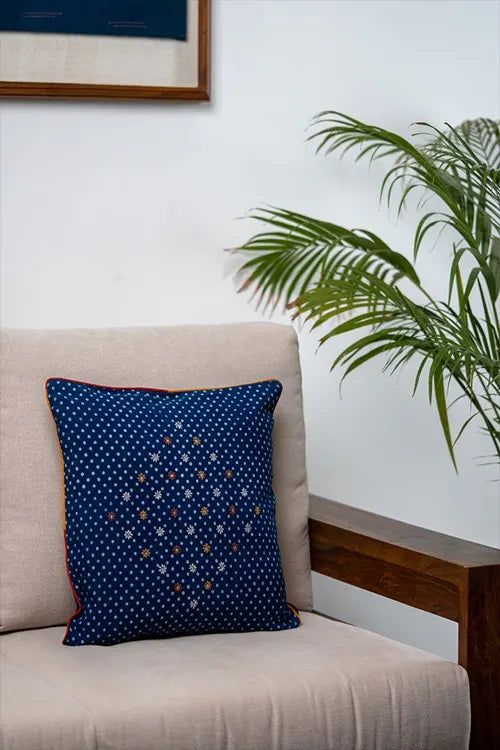 Craftroots Artisan Made Lazy Polka Dots Cushion Cover
