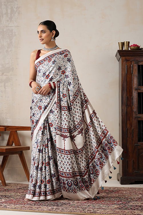Jahangir Khatri - Bagru Ajrakh Modal Saree