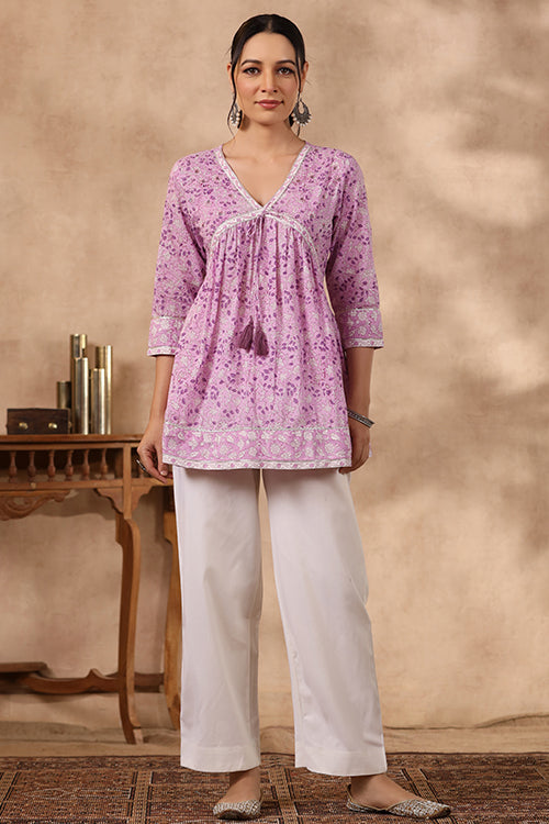 Shuddhi Pink And Purple Top