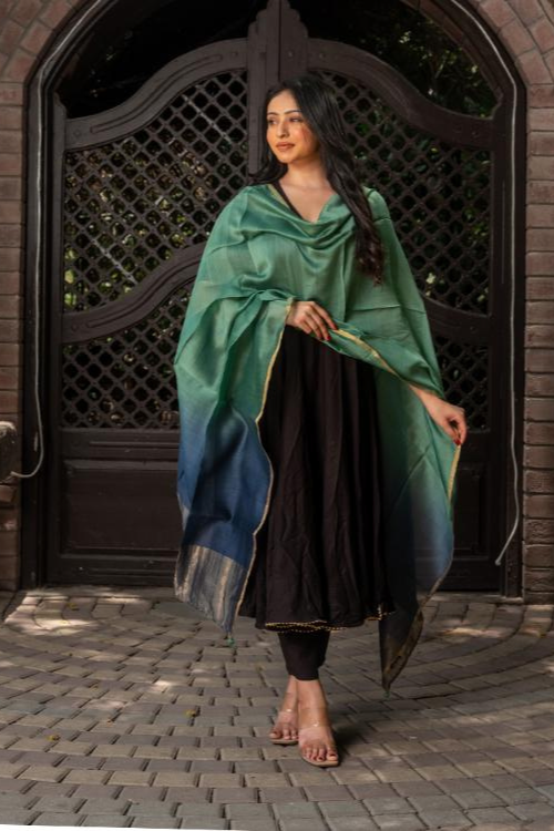 Craftroots Ombré With Phat Work Chanderi Dupatta
