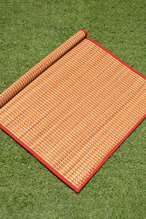 Dharini Madurkathi Mediation And Puja Mat Maroon (2Ft X3Ft)