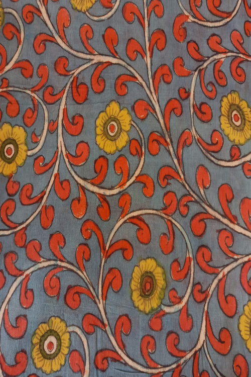 Creative Bee 'CLARA' Natural Dye Hand-Painted Kalamkari Cotton Fabric