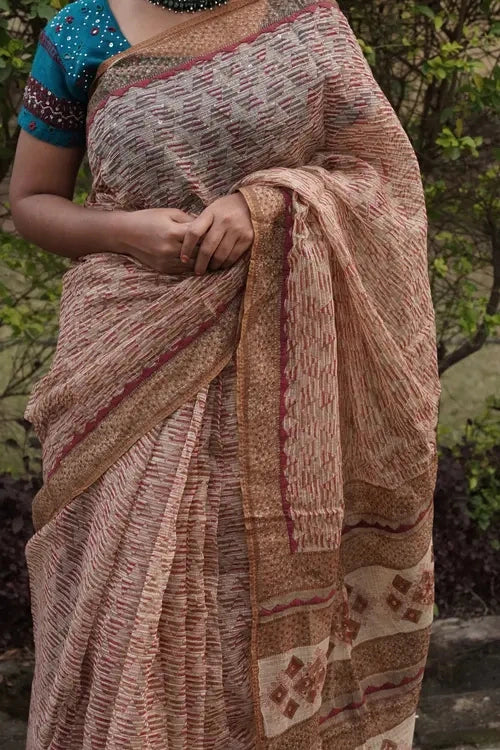 Sadhna"Suvarna"Saree Cotton Kota Doriya