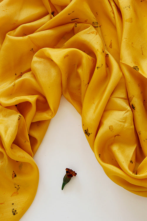 Mulya "GOTI" Eco Printed Habutai Silk Yardage