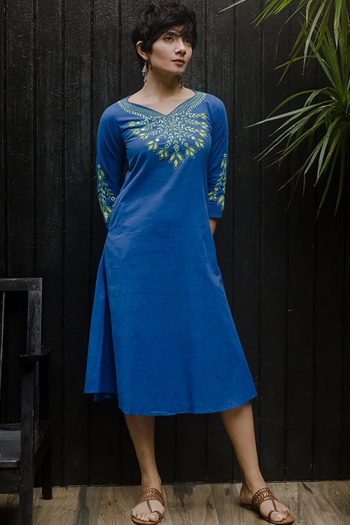 Moira Embroidered Cotton Occasions Dress For Ladies Online