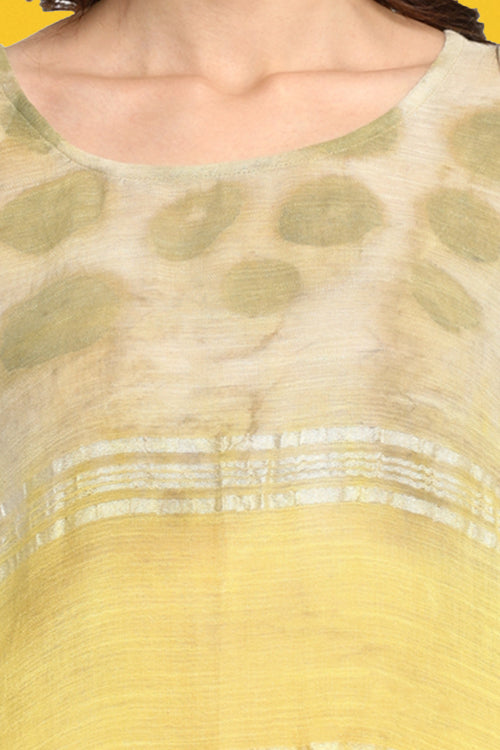 Bageeya "Basant"  Handwoven Slub Cotton Dress