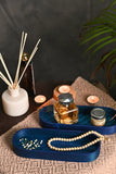 Kadam HaatHandmade Bamboo Bedside Tray - (Set of 2) - Blue