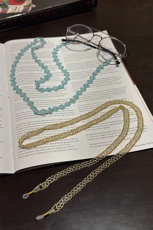 Antarang- Swarn & Neelshwet Chashma Dori- Ekrekha & Heerakriti -Set Of 2