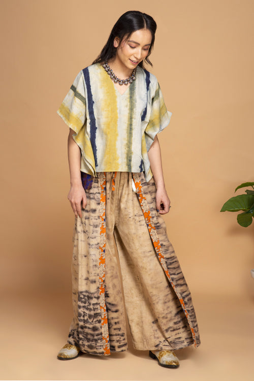 Bageeya “Rekha” Natural Dyed Handspun  Organic Cotton Crop Top