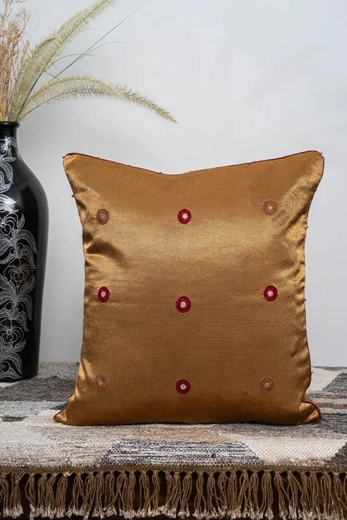 Craftroots Gaji Silk Crafted Mirror Cushion Cover