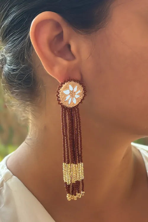 Antarang- Jil-Mil Earrings- Cream
