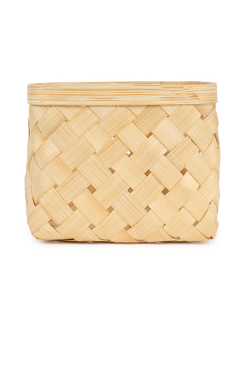 Greenkraftaurea Handcrafted Bamboo Basket - Set Of 2