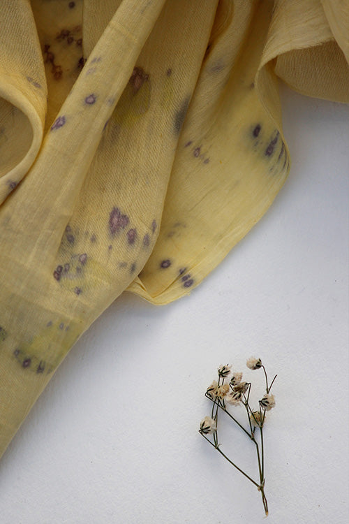 Mulya "MINA" Eco Printed Cotton Silk Yardage