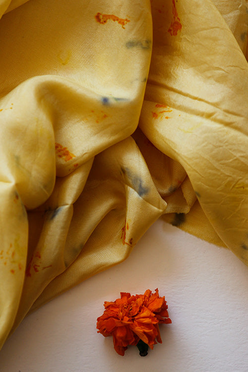 Mulya "POAL" Eco Printed Habutai Silk Yardage