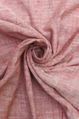 Moralfibre100% Cotton Handspun Tomato Red & White Yarn Dyed Fabric