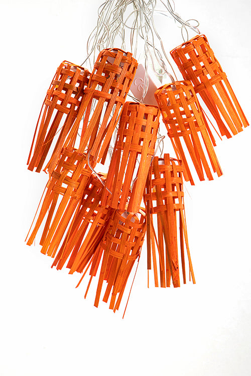 Greenkraft Frill Handcrafted bamboo Orange String Light